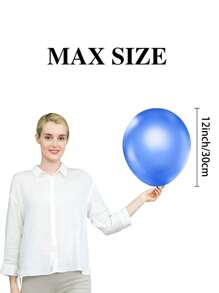 100pcs 10/12 Inches Rainbow Party Balloons Set, Made Of Multi-Color Latex, For Helium Or Air, Children's Birthday Party Decoration Accessories,Christmas - Multicolor - View 4