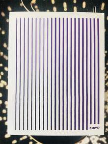 Laser Purple Line 3d Nail Art Stickers - Multicolor - View 1