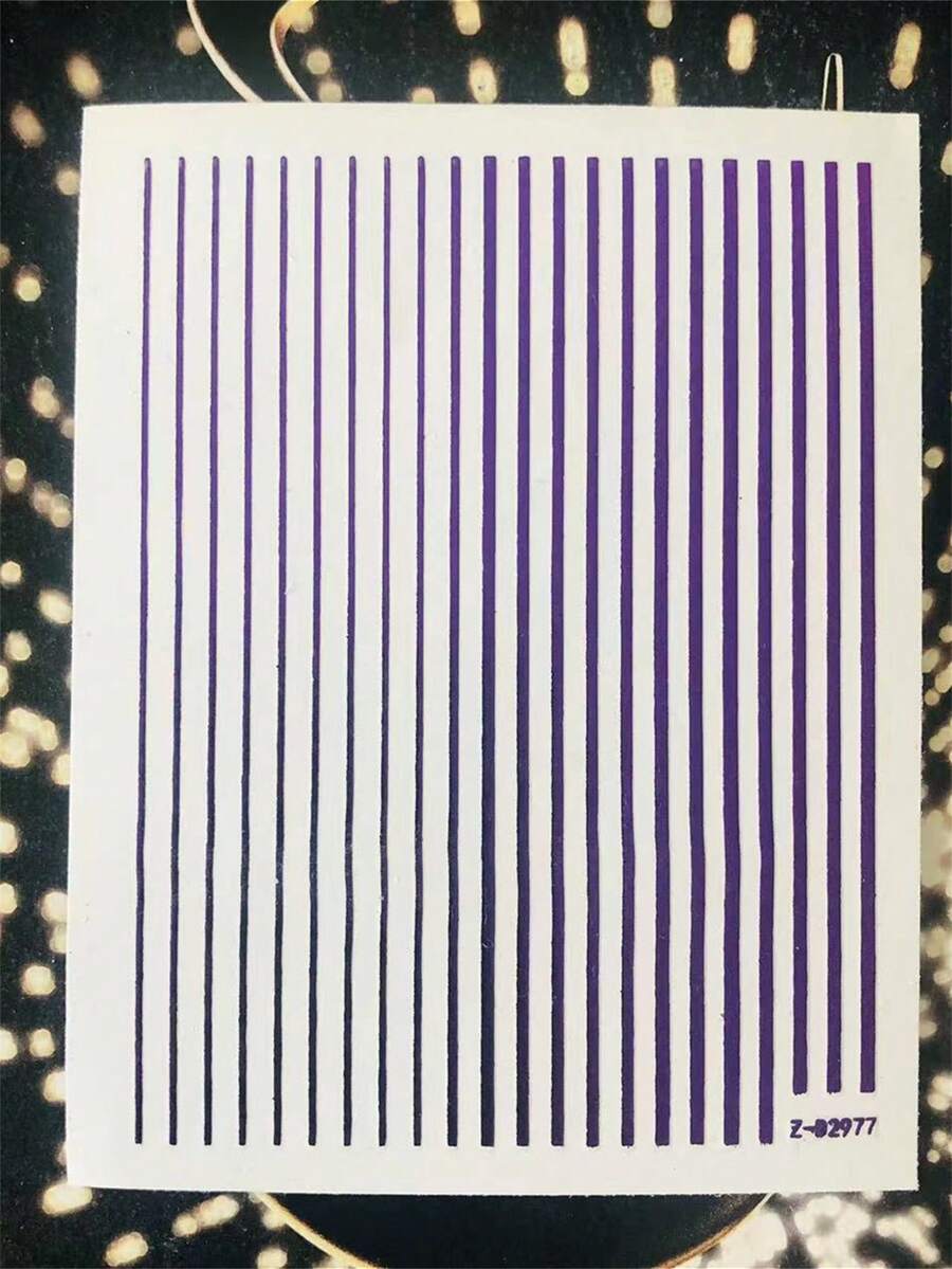 Laser Purple Line 3d Nail Art Stickers - Multicolor - View 1