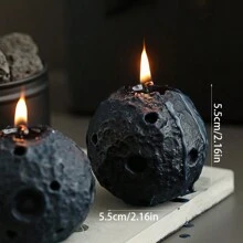 1 件月亮香薰蜡烛高端创意摆件纪念品球形香味蜡烛香薰礼盒万圣节、幽灵、秋季、节日、假日圣诞节、冬季、假日、节日、房间装饰、礼物