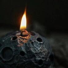 1 件月亮香薰蜡烛高端创意摆件纪念品球形香味蜡烛香薰礼盒万圣节、幽灵、秋季、节日、假日圣诞节、冬季、假日、节日、房间装饰、礼物