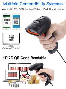 KEFAR 有線手持條碼Qr讀者條形支撐適用於店鋪超級市場 - 黑與白 - 查看 6