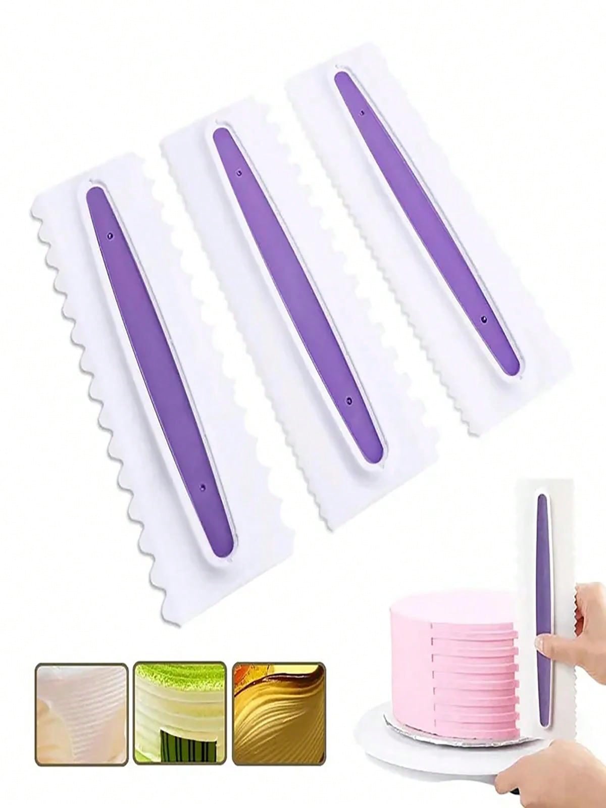 1pc Large Size Icing Scraper & Comb Set, Chocolate Jam Spreader