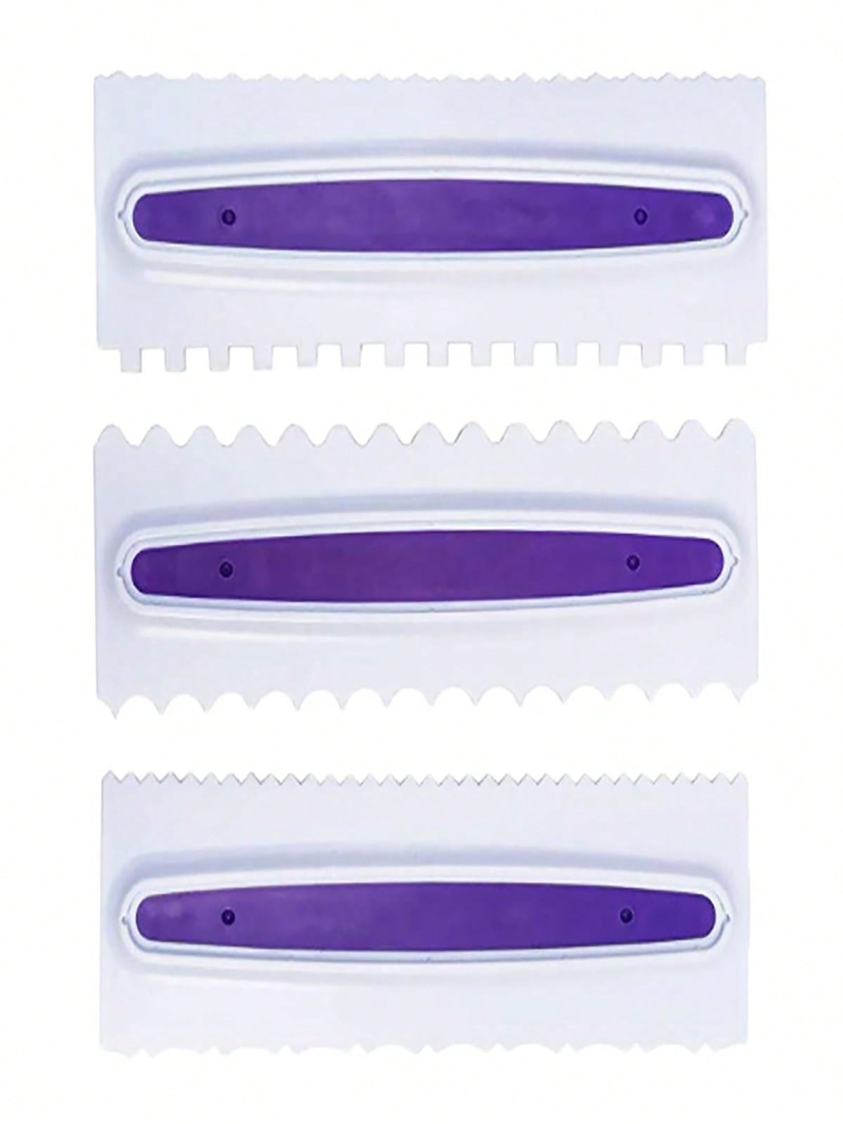 1pc Large Size Icing Scraper & Comb Set, Chocolate Jam Spreader