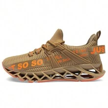 APRILSPRING Mens Athletic Shoes Running Walking Blade Tennis Sneakers - 金色 - 查看 7