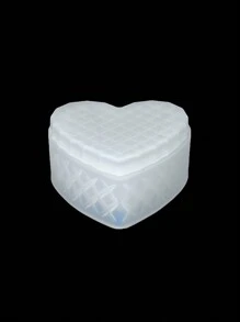 DIY Handmade Aromatherapy Candle Molds, Decorative Items, Rhombus, Heart-Shaped Gypsum Molds, Heart-Shaped Storage Box, Epoxy Resin Silicone Molds - White - View 4