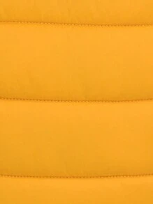 Big City Chamarra Acolchada Niño Casual Moda Combinada Con Capucha y Forro Polar - Amarillo - Ver 6