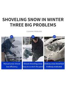 1 件裝汽車擋風玻璃防雪罩,冬季防霜凍保護,遮陽隔熱,通用型 - 銀色 - 查看 4