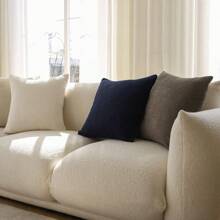 1 Piece Modern Geometric Art Style Pillow Cover, With A Textured Design Made Of Soft, Skin-Friendly Material, A Luxurious Home Decor Accessory. Suitable For Sofas, Bedrooms, Leisure Spaces, Cars, Living Rooms, Offices, Cafes, And Other Casual Settings. - 灰褐色 - 查看 7