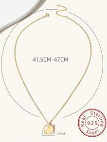 1 件高端 925 純銀和氧化鋯吊墜項鍊,浸有 18k 金,金色彩繪,適合女士日常佩戴和節日禮物