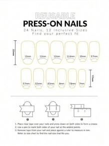 24Pcs Short Coffin Press On Nails, Instant Upgrade Your Nail Style With Transparent French Manicure Nail Tips, Full Set Includes 1Pc Jelly Gel And 1Pc Buffer Block, Suitable For Party, Wedding And Daily Wear Nail Supplies Nails - Dusty Pink - View 5