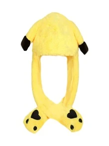 Gorro Pikachu Con Orejas Móviles De Conejo con Luz Led Divertido Muy Brillante y Para Toda Ocasión Eventos - Amarillo - Ver 4