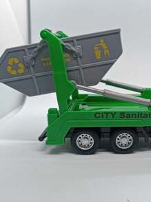 camion gondola, cabina metal, fricción, llantas goma 1:48 - Amarillo Mostaza - Ver 6