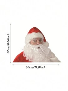 1套(2入)聖誕老人汽車裝飾貼紙 - 紅色 - 查看 9