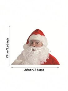 1套(2入)聖誕老人汽車裝飾貼紙 - 紅色 - 查看 6