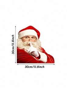 1套(2入)聖誕老人汽車裝飾貼紙 - 紅色 - 查看 11