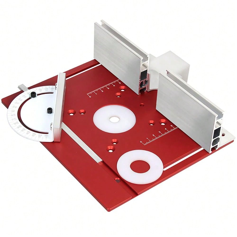 One Set Red Upgraded Aluminium Router Table Insert Plate Woodworking ...