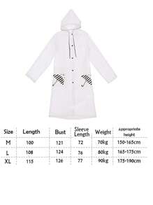 1pc Adult Waterproof Eva Long Raincoat Travel Fishing Hiking Cycling Rainwear Jacket - Multicolor - View 7