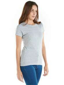 Playera Gris Claro Cuello Redondo (ENVIO RAPIDO) - M - Ver 2