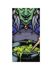 防曬防UV綠色骷髏頭聚酯纖維舒適無縫頭巾 - 綠色 - 查看 3