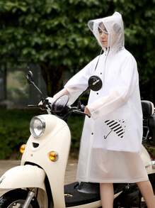 1pc Adult Waterproof Eva Long Raincoat Travel Fishing Hiking Cycling Rainwear Jacket - Multicolor - View 4