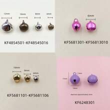 6/8/10/12/14mm彩色烤漆鐵合金鈴鐺 Diy 聖誕裝飾自製拼色耳環,項鍊,手鐲配件 - 均碼 - 查看 2