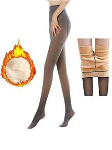 Medias Afelpadas Efecto Piel - Negro - Ver 4