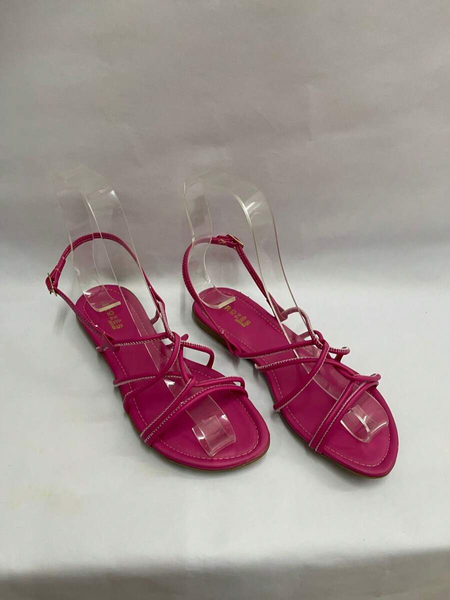 Women Flat Sandals - 紅色 - 查看 1