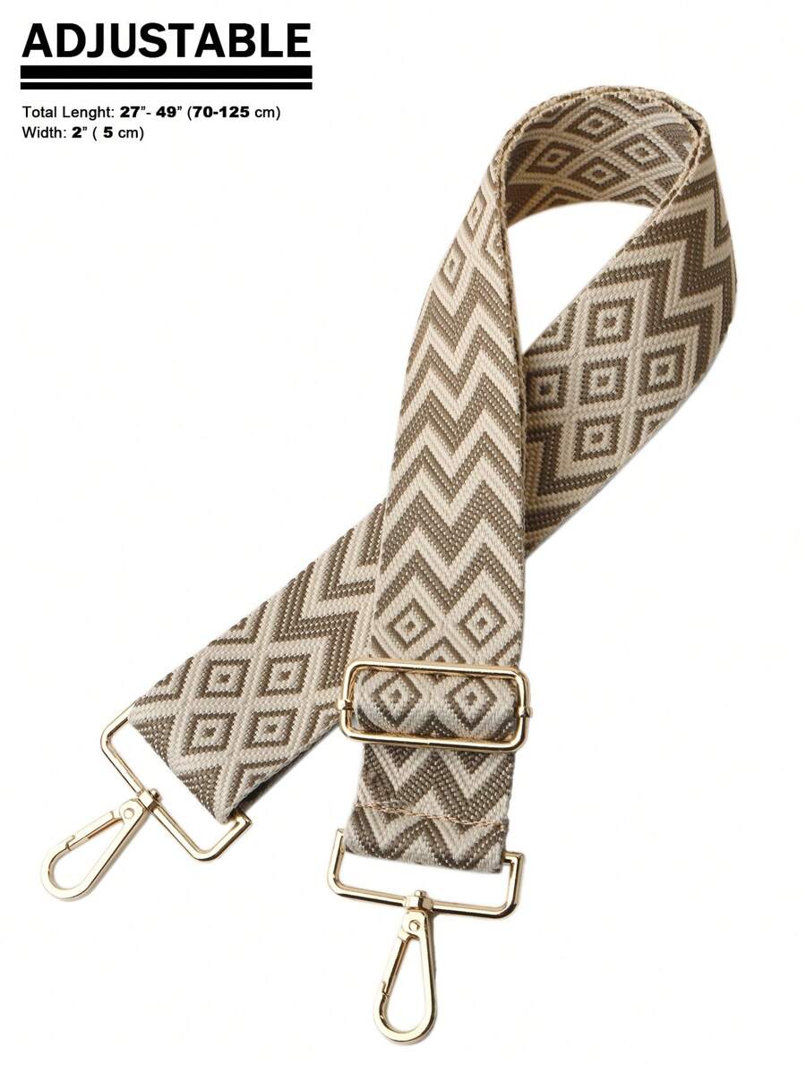 可调节包带女士钱包带斜挎包信使单肩包配件可调节刺绣腰带肩带 - 彩色 - 查看 1