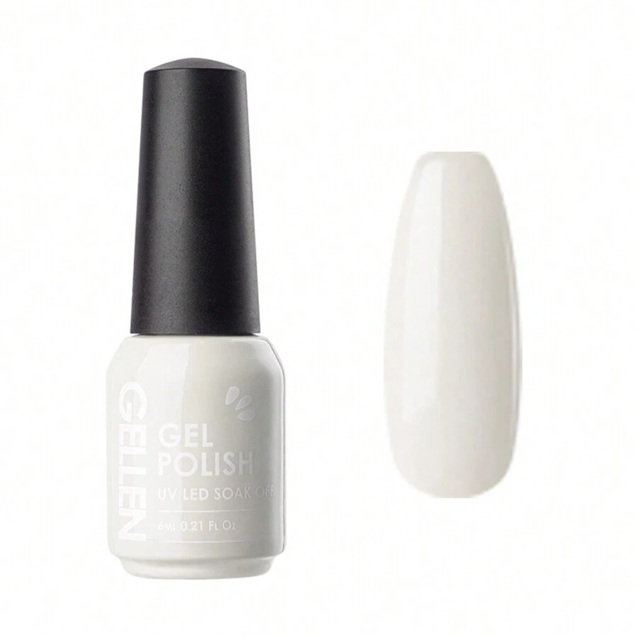 Gellen Gel Sơn Móng Tay 6ml Trong Một Chai | Màu Xám | Để sử dụng với đèn móng tay UV/led | Chỉ sử dụng cho salon chuyên nghiệp - Đen và trắng - Xem 1