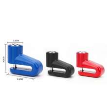 1pc Convenient Mini Disc Brake Lock For Bike, Mountain Bike, Motorcycle Anti-theft Security - Red - View 7