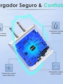 Cargador Tipo C 20w 3A Y Cable IP Compatible Con iPhone 14/13/13/12/ 11/X, etc - Blanco - Ver 3