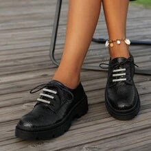 Zapatos de correa brillante y con estilo para mujer - Negro - Ver 4