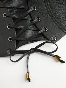 1 件女士深色时尚复古弹性腰部束身衣，适合万圣节晚会或日常穿着 - 黑色 - 查看 4