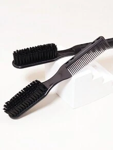 2pcs Multifunctional Hair Comb & Brush - Black - View 3