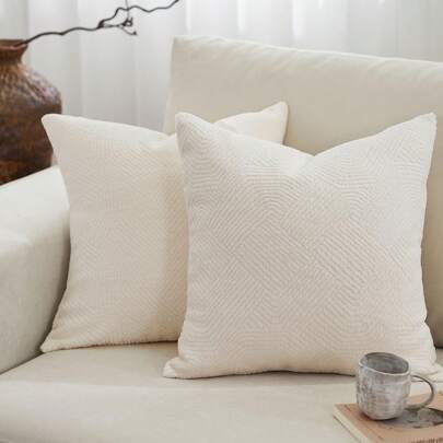 現代幾何設計藝術裝飾枕頭套,不帶內芯。紋理設計採用面料製成,柔軟親膚的絨布縫在一起,是一個豪華的家居裝飾配件。柔軟的坐墊套適合於沙發,臥室,休閒客廳,汽車,辦公室,咖啡廳和其他休閒場所。