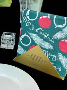 20入組聖誕主題派對餐巾紙,聖誕裝飾餐巾紙,餐廳&家庭氛圍派對用品,13*13英寸 - 彩色 - 查看 2