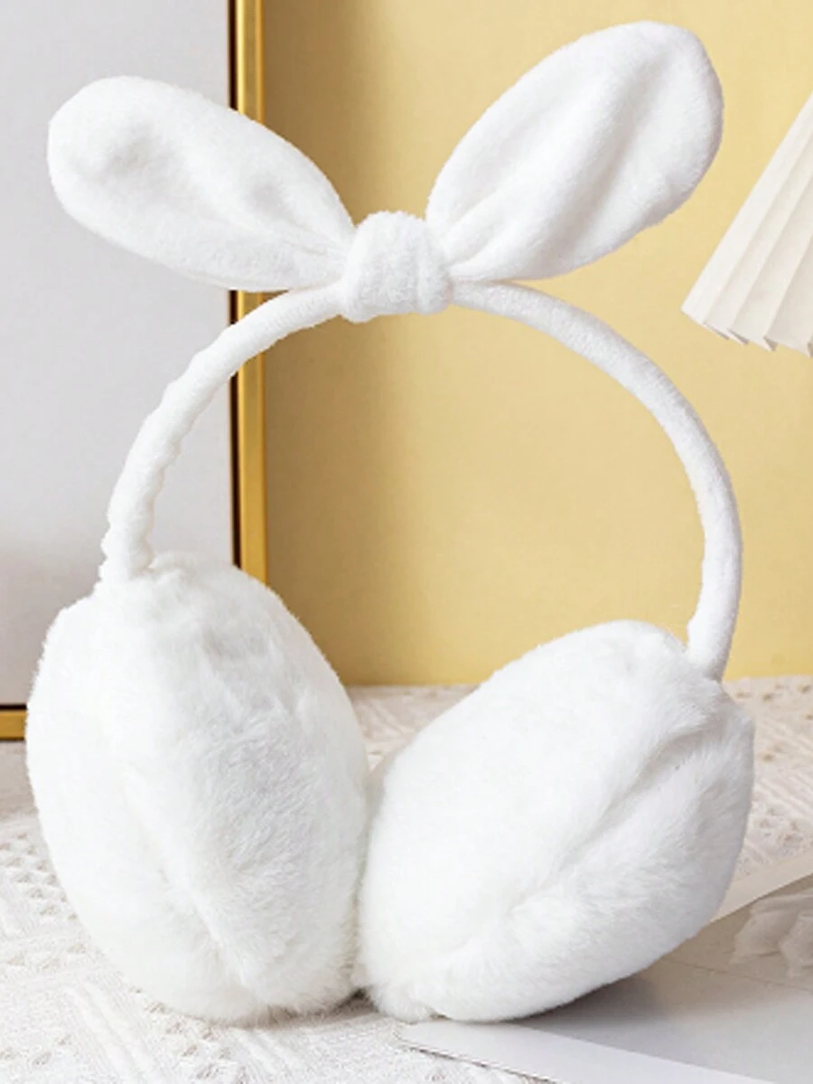 1入組時尚,可愛兔子耳朵,蝴蝶結耳罩,女士在冬天人造兔子,特別地大耳朵濃烈香調耳朵