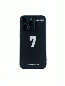 1 Funda Para Teléfono Con Número 7, Color Negro Mate, Compatible Con Los Modelos Apple - Multicolor - Ver 3