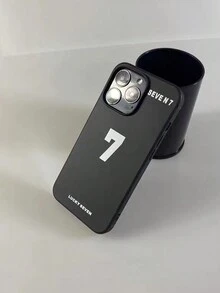 1 Funda Para Teléfono Con Número 7, Color Negro Mate, Compatible Con Los Modelos Apple - Multicolor - Ver 1