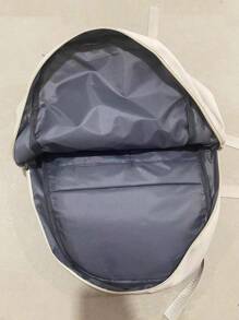 無徽章吊墜女童日式原宿背包韓版適合高中大學生國中生 - 米色 - 查看 5