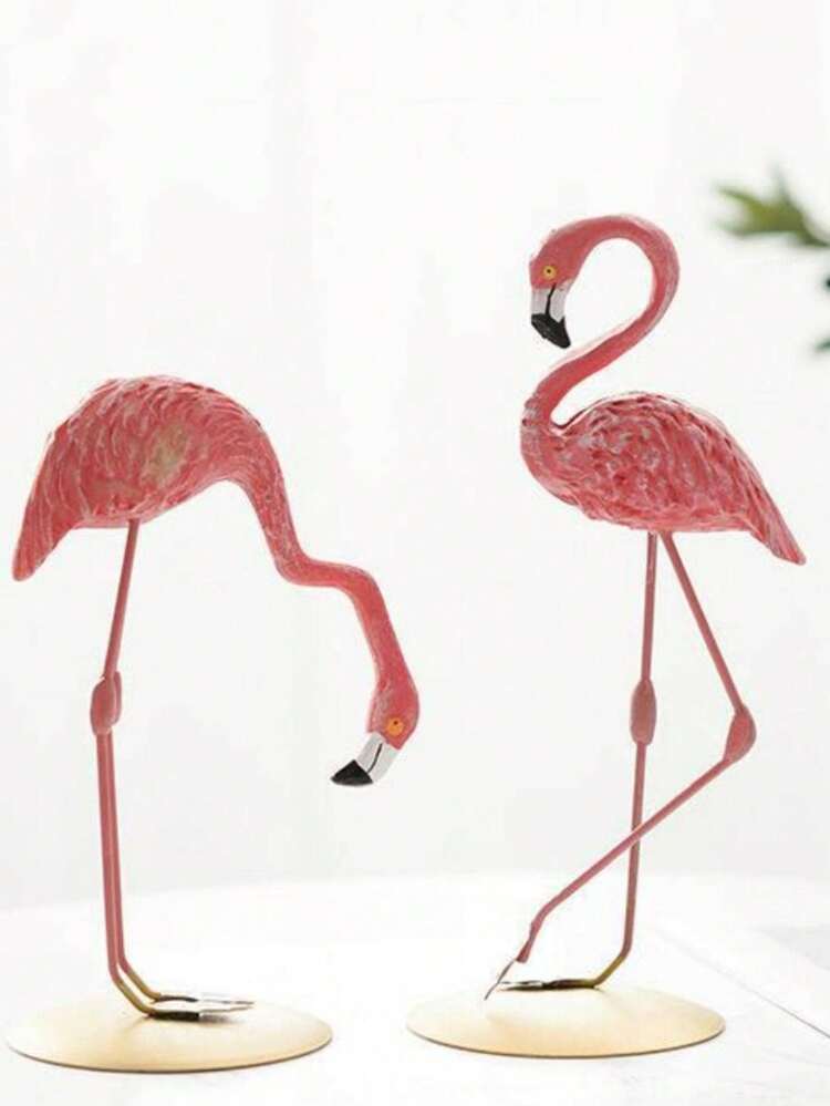 30 Mini Fenicotteri In Resina Colorata: Statuette Per Torte, Terrari, Giardino E Casa Delle Bambole - 4