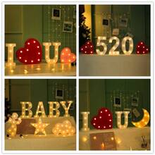 1 Pieza Decoración Con Letra K Con Luz Led Blanca - letra k - Ver 2