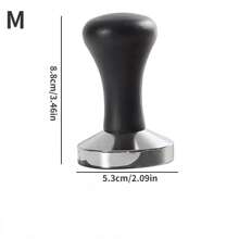 1PC 51/53/58MM Coffee Powder Hammer Tools Espresso Barista Tool With Wooden Handle Flat Base Powder Hammer For Perfect Pressing Essential Distributor For Coffee Durable Stylish. - Black - View 3