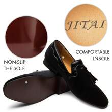 Men's Black Loafers - Stylish And Comfortable Slip-Ons For Everyday Wear Size 8 - 彩色 - 查看 4