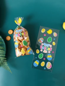 50 Unids/pack Bolsas De Embalaje De Galletas De Caramelo Surtidas - Multicolor - Ver 2