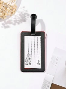 件時尚矽膠行李牌 - 用字母標籤客製化您的行李箱！ - 紅色 - 查看 3