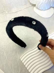 2入組復古女孩髮箍,輕盈奢華髮飾,適合日常佩戴 - 黑色 - 查看 4