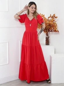 Women Dresses - Đỏ - Xem 1