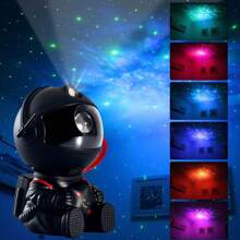 A black guitar-hugging astronaut remotely controls the starry sky. projection lamp bedroom bedside cool starry sky atmosphere lights holiday party lights ceiling starry sky display lights. - Black - View 6